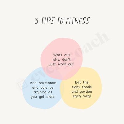 3 Tips To Fitness Instagram Post Canva Template