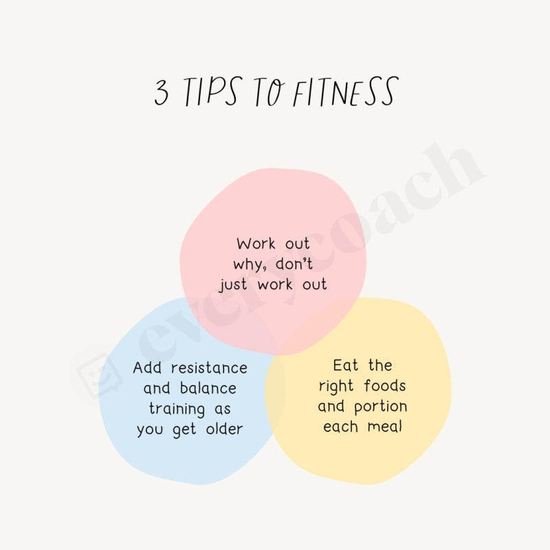 3 Tips To Fitness Instagram Post Canva Template