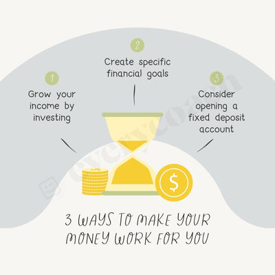 3 Ways To Make Your Money Work For You Instagram Post Canva Template