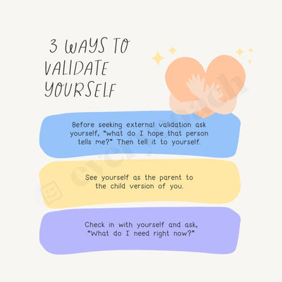 3 Ways To Validate Yourself Instagram Post Canva Template
