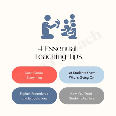 4 Essential Teaching Tips Instagram Post Canva Template