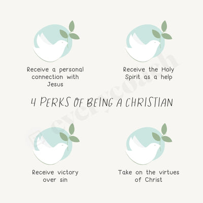 4 Perks Of Being A Christian Instagram Post Canva Template