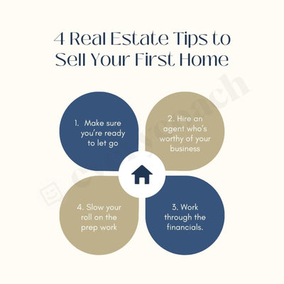 4 Real Estate Tips To Sell Your First Home Instagram Post Canva Template