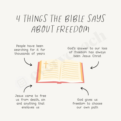 4 Things The Bible Says About Freedom Instagram Post Canva Template