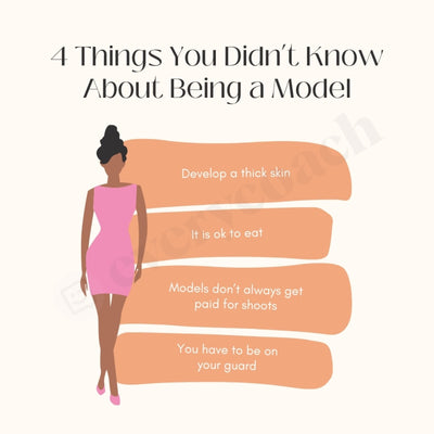 4 Things You Didnt Know About Being A Model Instagram Post Canva Template