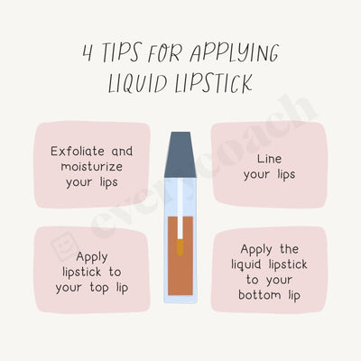 4 Tips For Applying Liquid Lipstick Instagram Post Canva Template