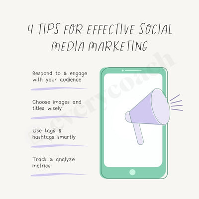 4 Tips For Effective Social Media Marketing Instagram Post Canva Template