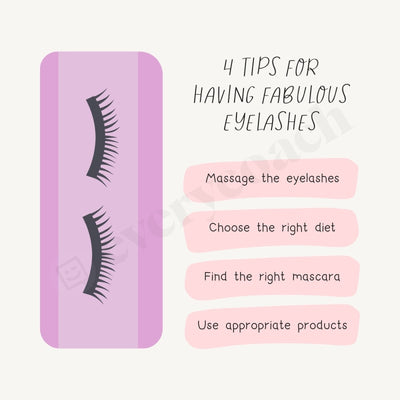 4 Tips For Having Fabulous Eyelashes Instagram Post Canva Template