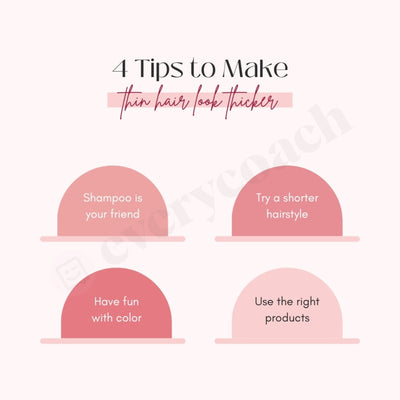 4 Tips To Make Thin Hair Look Thicker Instagram Post Canva Template