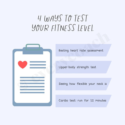 4 Ways To Test Your Fitness Level Instagram Post Canva Template