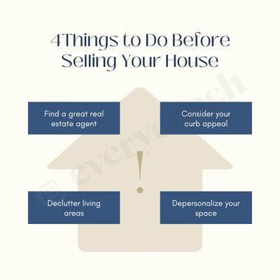 4Things To Do Before Selling Your House Instagram Post Canva Template