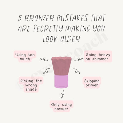5 Bronzer Mistakes That Are Secretly Making You Look Older Instagram Post Canva Template