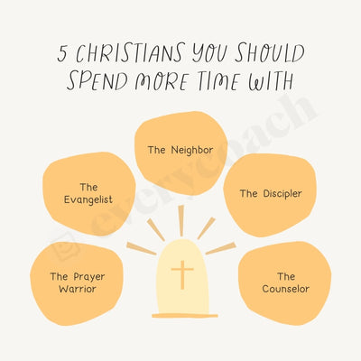 5 Christians You Should Spend More Time With Instagram Post Canva Template