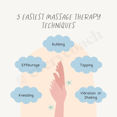 5 Easiest Massage Therapy Techniques Instagram Post Canva Template