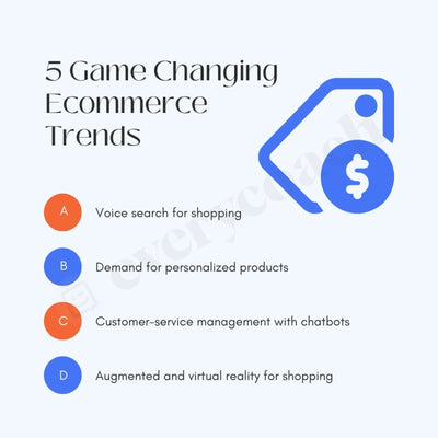 5 Game Changing Ecommerce Trends Instagram Post Canva Template