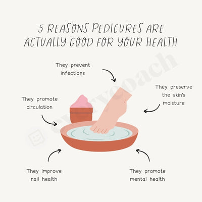 5 Reasons Pedicures Are Actually Good For Your Health Instagram Post Canva Template