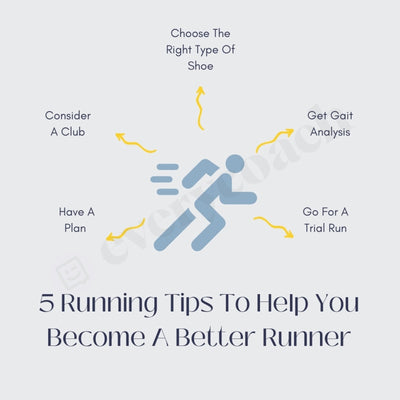 5 Running Tips To Help You Become A Better Runner Instagram Post Canva Template