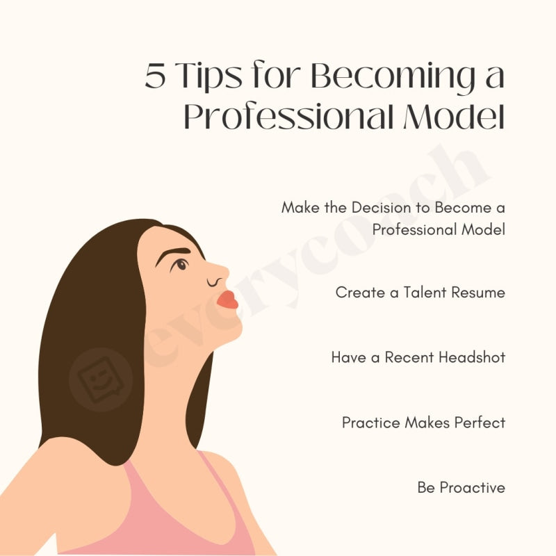 Professional Model Examples 5 Tips for Becoming a Professional Model Instagram Post Canva Template ...
