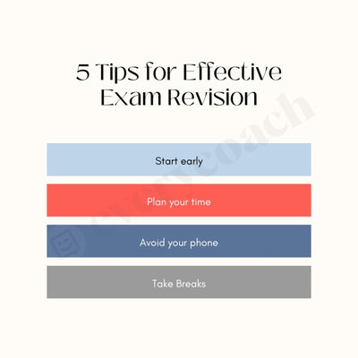 5 Tips For Effective Exam Revision Instagram Post Canva Template