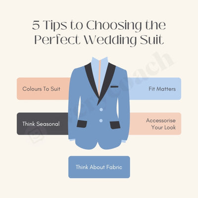 5 Tips To Choosing The Perfect Wedding Suit Instagram Post Canva Template