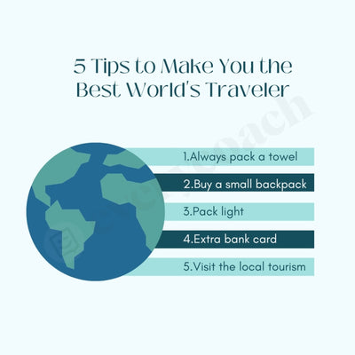5 Tips To Make You The Best Worlds Traveler Instagram Post Canva Template