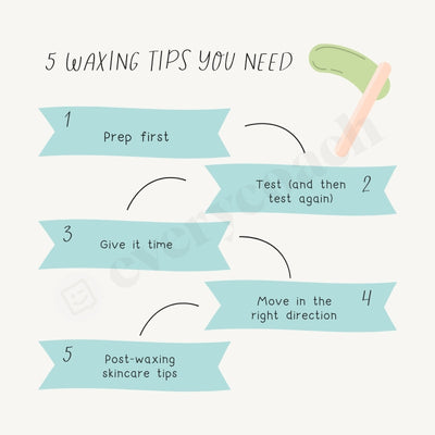 5 Waxing Tips You Need Instagram Post Canva Template