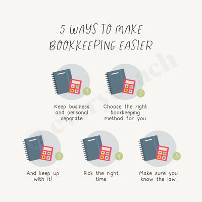 5 Ways To Make Bookkeeping Easier Instagram Post Canva Template