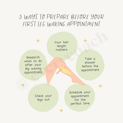 5 Ways To Prepare Before Your First Leg Waxing Appointment Instagram Post Canva Template