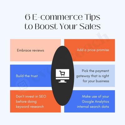 6 E-Commerce Tips To Boost Your Sales Instagram Post Canva Template