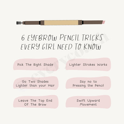 6 Eyebrow Pencil Tricks Every Girl Need To Know Instagram Post Canva Template