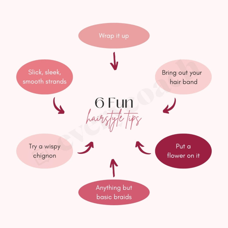 6 Fun Hairstyle Tips Instagram Post Canva Template