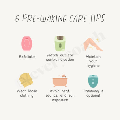 6 Pre-Waxing Care Tips Instagram Post Canva Template