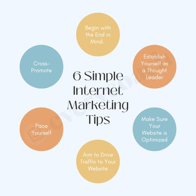 6 Simple Internet Marketing Tips Instagram Post Canva Template