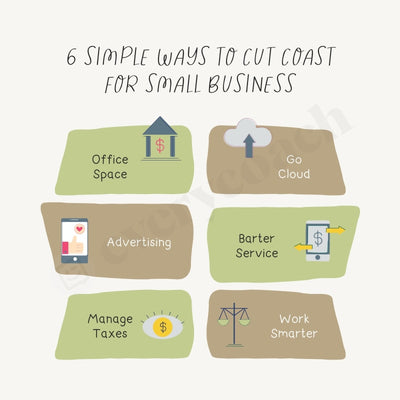 6 Simple Ways To Cut Coast For Small Business Instagram Post Canva Template
