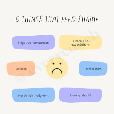 6 Things That Feed Shame Instagram Post Canva Template