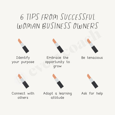 6 Tips From Successful Woman Business Owners Instagram Post Canva Template
