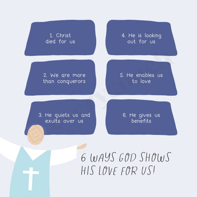 6 Ways God Shows His Love For Us Instagram Post Canva Template