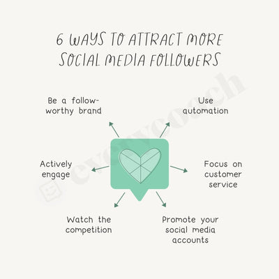 6 Ways To Attract More Social Media Followers Instagram Post Canva Template