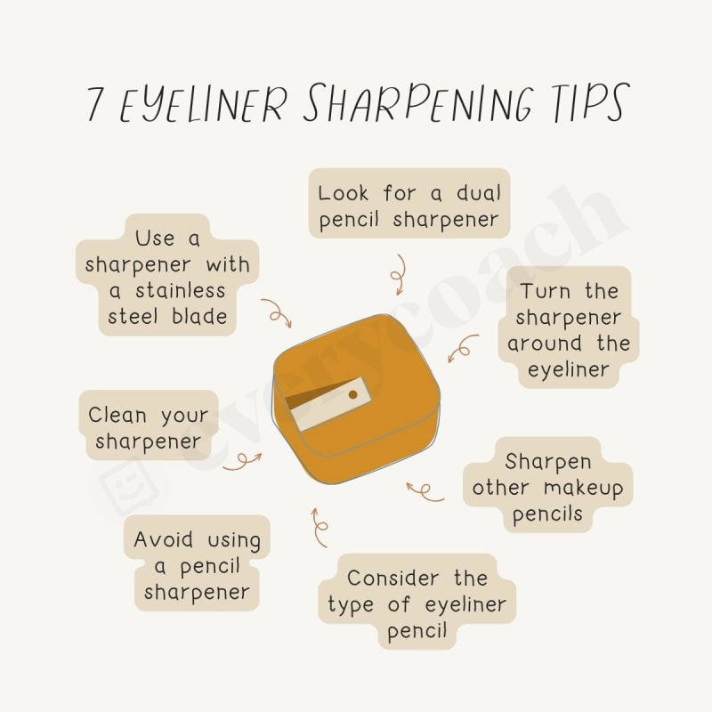 7 Eyeliner Sharpening Tips Instagram Post Canva Template
