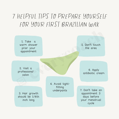 7 Helpful Tips To Prepare Yourself For Your First Brazilian Wax Instagram Post Canva Template
