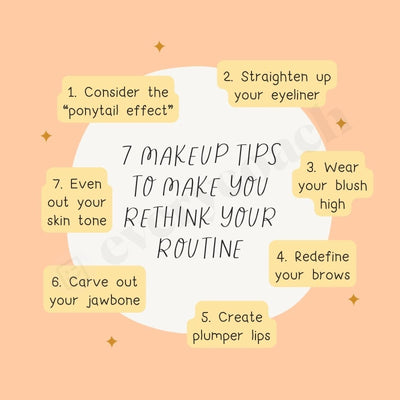 7 Makeup Tips To Make You Rethink Your Routine Instagram Post Canva Template