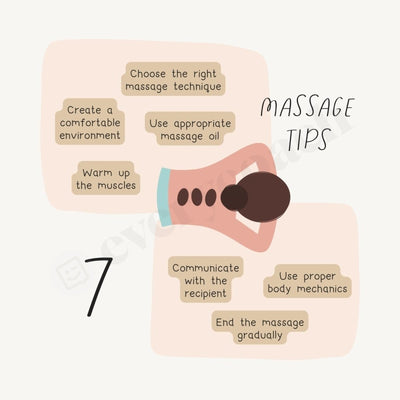 7 Massage Tips Instagram Post Canva Template