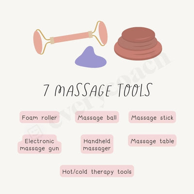 7 Massage Tools Instagram Post Canva Template