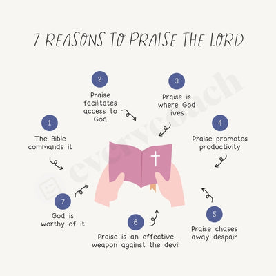 7 Reasons To Praise The Lord Instagram Post Canva Template