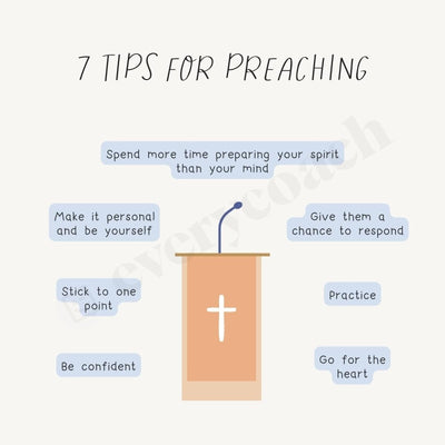 7 Tips For Preaching Instagram Post Canva Template