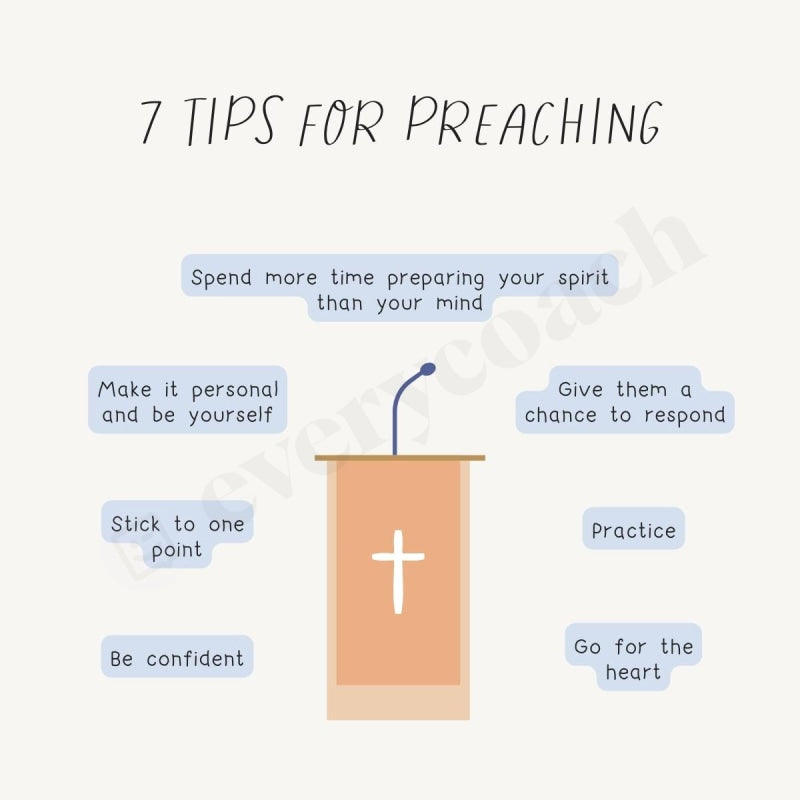 Preaching Tips 7 Tips For Preaching Instagram Post Canva Template – everycoach