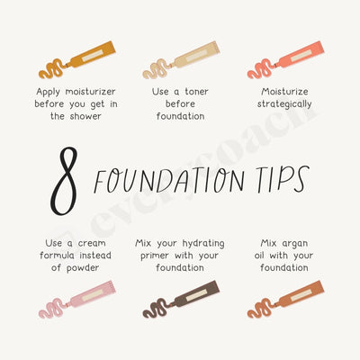 8 Foundation Tips Instagram Post Canva Template