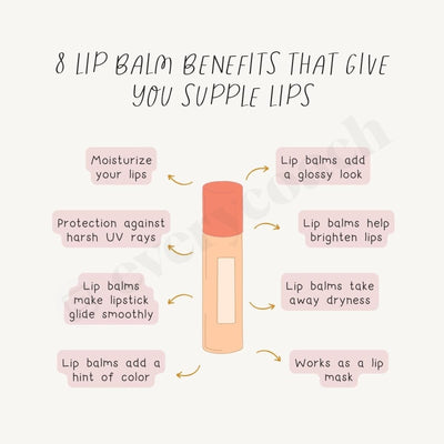 8 Lip Balm Benefits That Give You Supple Lips Instagram Post Canva Template