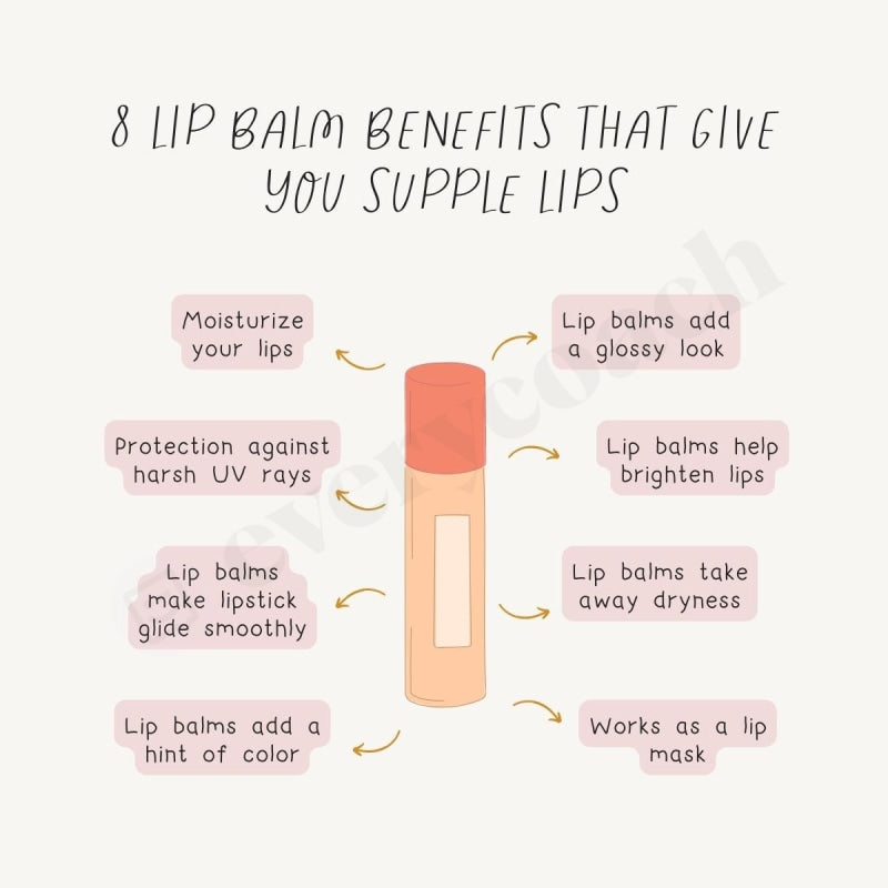 8 Lip Balm Benefits That Give You Supple Lips Instagram Post Canva Template