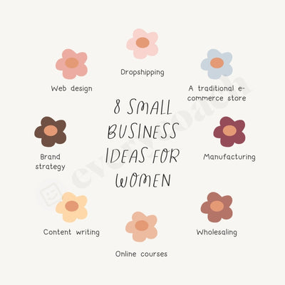 8 Small Business Ideas For Women Instagram Post Canva Template